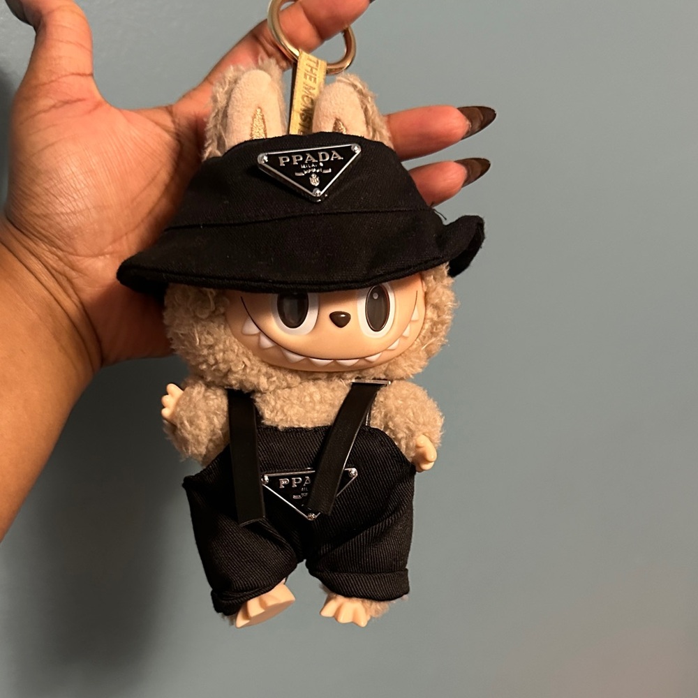 Labubu (toffee) with Black Outfit